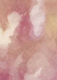 an abstract painting of clouds in pink and yellow colors on a beige background with white fluffy clouds