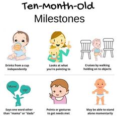 the ten - month old milestones are shown in this chart, which shows how many people