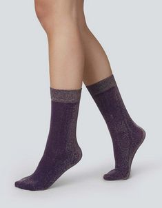 purple shimmery ankle socks Wine Socks, Sheer Socks, Shoe Boutique, Recycled Yarn, Minimalist Wardrobe, Brighten Your Day, Zero Waste, Knee High Sock, Socks Women