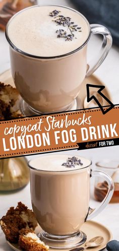 London Fog Drink, drinks for two London Fog Drink, London Fog Recipe, Starbucks Latte, Dairy Free Coffee, Hot Drinks Recipes