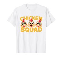 PRICES MAY VARY. This Chicken Shirt for kids makes some awesome apparel for girls and boys who just love Chickens. This Kids Chicken Lover Tshirt with the phrase Chicken Squad makes the ideal boys and girls shirt for Chicken Lovers around the world. Lightweight, Classic fit, Double-needle sleeve and bottom hem Chicken Shirt, Chicken Shirts, Chicken Lovers, Girls Shirt, Boys Who, Branded T Shirts, Shirts For Girls, Just Love, For Girls