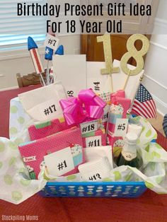 18th Birthday Basket Guys, Countdown To 18th Birthday, 18th Birthday Money Gift Ideas, Gift Ideas For 18th Birthday Girl, 18th Birthday Gift Basket, 18th Birthday For Boys, Diy 18th Birthday Gifts, 18th Birthday Present Ideas, 18th Birthday Gifts For Boys