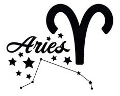 the zodiac sign aris with stars on it