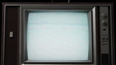 an old television with no signal on it