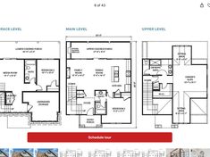 the floor plan for this two story home