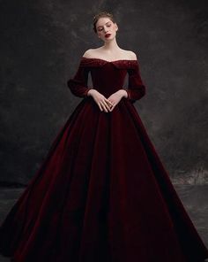 Elegant Velvet Ball Gown Evening Dress, Velvet Evening Dress With Sweep Train For Wedding, Velvet Ball Gown For Wedding, Velvet Prom Evening Dress, Velvet Evening Dress For Prom, Velvet Dress For Banquet And Prom Season, Velvet Dress For Banquet During Prom Season, Prom Season Velvet Gown, Velvet Prom Gown For Prom Season