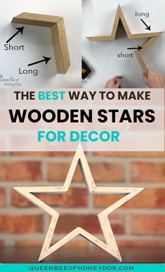 the best way to make wooden stars for decor