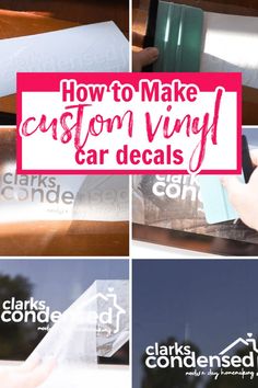 how to make custom vinyl car decals with the words clarks concord on them