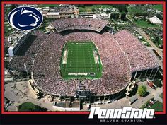 an aerial view of penn state football stadium