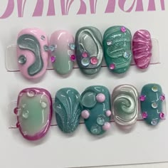 Pastel Blooming Gel Nails, Blooming Gel Nail Ideas, Blooming Gel Nails, Blooming Gel, Hippie Nails, Gelish Nails, Pretty Gel Nails, Nail Ring, Bling Acrylic Nails