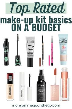 Basic Makeup Kit For Beginners, Makeup Kit For Beginners, Makeup Necessities, Skincare Budget, Basic Makeup Kit, Milani Eyeshadow, Affordable Skin Care Routine, Makeup Kit Essentials, Drugstore Makeup Tutorial