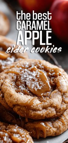 the best caramel apple cider cookies