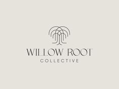 the willow root collective logo is shown in black and white on a light gray background