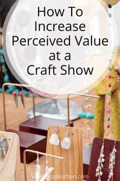 an elephant statue with the words how to increase perceive value at a craft show