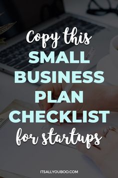 the words copy this small business plan checklist for start ups