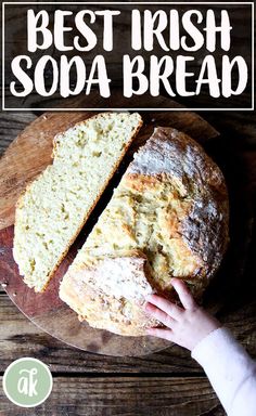 the best irish soda bread is sliced and ready to be eaten