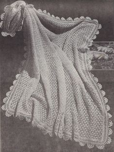 an old fashioned crocheted afghan is shown in this ad for the knitting company