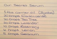 This face serum smells amazing, and what it does for our skin is incredible! Wrinkles are softened, sun spots are fading, acne scars are all but gone!! by ilene Diy Kosmetik, Young Living Oils, Doterra Oils, Diy Essential Oils, Homemade Beauty, List Of Things, Essential Oil Uses, Oil Uses