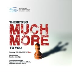 there's so much more to you poster with chess piece on it and shadow