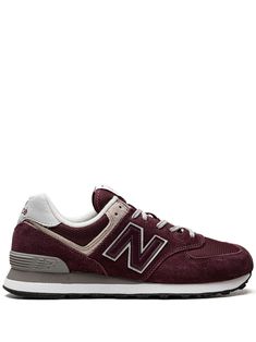 574 low-top sneakers from NEW BALANCE featuring burgundy, suede, mesh panelling, logo patch to the side, round toe, front lace-up fastening, logo patch at the tongue, branded insole and rubber sole. These styles are supplied by a premium sneaker marketplace. Stocking only the most sought-after footwear, they source and curate some of the most hard to find sneakers from around the world.. New Balance 574 Burgundy, Burgundy Tennis Shoes, Maroon New Balance, Burgundy Sneakers, Cocoa Coffee, Burgundy Shoes, Rugged Look, New Balance 574, Maria Sharapova