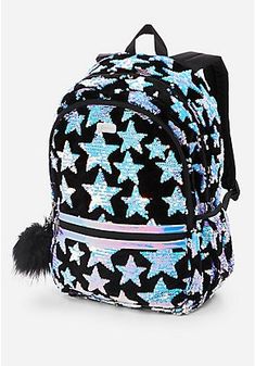 Justice Bags, Justice Backpacks, Mochila Jansport, Galaxy Backpack, Justice Accessories, Sequin Backpack, School Campus, Backpack Reviews, Backpack For Teens