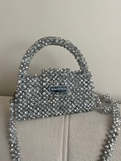 Silver Beaded Crystal Bags, Silver Crystal Beaded Bags, Luxury Silver Beaded Bag, Silver Beaded Pouch Evening Bag, Hand Beaded Bag, Bags Pattern, Hand Bags For Women, Women Aesthetic, Crystal Bags