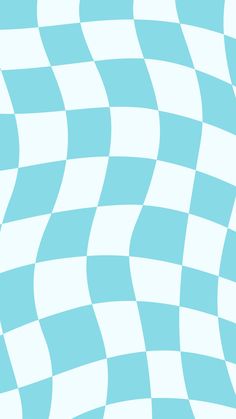 a blue and white checkerboard pattern that looks like it is going through the air