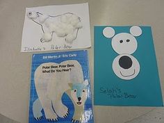 polar bear, polar bear cub and other paper crafts