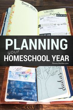 an open book with the title planning your homeschool year