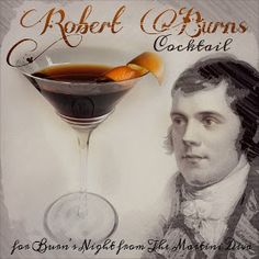 an advertisement for robert burns'cocktail