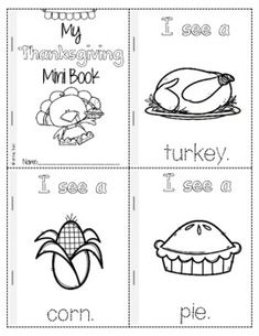 thanksgiving worksheet with pictures and words to help students learn how to read them