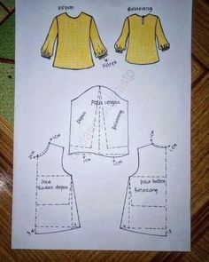 an image of a sewing pattern for a blouse