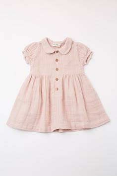 Pink Baby Dress, Mode Rose, Pink Collars, Baby Outfits