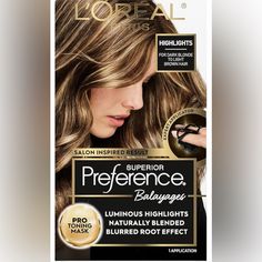 L'oreal Paris Superior Preference Balayage Kit, Hair Dye For At-Home Highlighting With Pro Toning Mask, Dark Blonde To Light Brown, 1 Kit New In Box Comment Any Questions Below! Thank You For Looking! Balayage Loreal, Highlights For Blondes, Blonde To Light Brown, Blended Highlights, Box Hair Dye, At Home Highlights, Root Smudge, Box Dye, Best Hair Dye