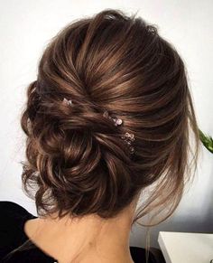 Fabulous wedding hairstyles for long hair #weddinghairstylesforlonghair #BraidedWeddingHairstyles Messy Hair Updo, Bridesmaid Updo, Prom Hair Updo, Wedding Hairstyles Bride, Bridesmaid Hair Updo, Hair Styles 2017