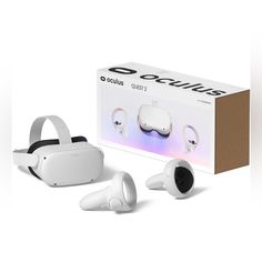 the new oculi vr headset is in its box and next to it's packaging