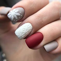 Nails Cute, Christmas Gel Nails, Sweater Nails, Christmas Nail Art Designs, Nails Christmas, Cute Gel Nails, Winter Nail Designs, Xmas Nails, Dipped Nails