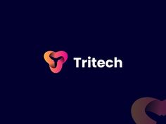 the logo for tritech is shown on a dark background