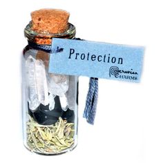 Protection Pocket Spell Bottle - Wiccan Place Spell Bottles, Wiccan Rituals, Witch Supplies, Magic Bottles, Ritual Tools, Wicca Witchcraft, Protection Spells, Spiritual Wellness, Natural Stone Jewelry