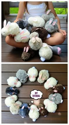 Bunnies Craft, Pom Pom Bunnies, Diy Pom Pom, Easter Bunny Crafts, Pom Pom Crafts, Diy Magazine, Easter Crafts Diy, Bunny Crafts