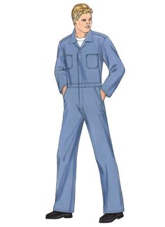 K3389 | Kwik Sew Patterns | Sewing Patterns Coveralls Pattern, Coverall Pattern, Mens Coveralls, Coveralls Mens, Kwik Sew Patterns, Sew Patterns, Retro Sewing Patterns