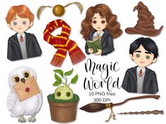 harry potter clipart set for personal use