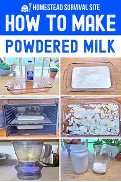 how to make powdered milk in the microwave with pictures and text overlays