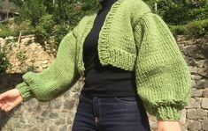 Green Chunky Cardigan for Women, Green Hand Knit Jacket Women, Chunky Cardigan, Oversized Sweater, Cropped Cardigan, Boho Cardigan, Handmade Knitting, Cardigan Knitting Model heigh: 1.60 cm weigh: 50 kg Size: S-M-L/36-38-40 Cardigan size: Fit most size You can request it with different colors. Please inform me before making an order if you want different colors or write on personalization box. Colors may vary slightly. I can write a name or word on it if you want and so, make cardigan customized Crochet Cardigan Tutorial, Knitted Jackets Women, Cardigan Handmade, Knitting Cardigan, Cardigan For Women, Sweater Cropped, Oversize Pullover, Boho Cardigan, Cardigan Oversized