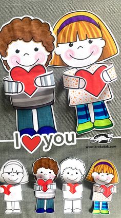 I love you! Parents Day Activity For Kids, Children’s Day Craft Ideas, Crafts For Mothers Day, Valentines Day Crafts For Kids, Valentines Art For Kids, Mother's Day Crafts For Kids, Origami Paper Flowers, Valentine's Day Party Games, Valentine Art Projects