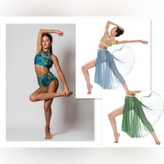 3 Piece Details Dancewear 3 Piece Ballet Set From The Artist Collection In Blue, Green, Light Yellow & Teal Floral With Light Blue Bottoms & Choice Of Light Blue Or Light Green Butterfly Skirt. Bottoms Are A Solid Light Blue (See Last 2 Photos), And Match The Color In The Floral Top (Not The Floral Bottoms Pictured First). Perfect As A Dance Convention Outfit! Size Medium Adult, Nwt Willing To Sell Pieces Separately, Please Message Summer Dance Skirt In Blue, Blue Summer Dance Skirt, Fitted Skirt For Dance Class In Summer, Blue Summer Skirt For Dance, Fitted Skirt For Summer Dance Class, Summer Dance Skirt For Dance Class, Summer Dancewear Skirt For Dance Class, Fitted Belly Dance Skirt For Summer, Summer Belly Dance Fitted Skirt