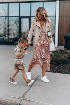 5 Things My Daughter has Taught Me | Cella Jane #mommydaughter #matchingspringoutfits #easter #floraldress #trenchcoat #coffeedate #burberry #springstyle #mommyandme Girls Easter Dresses, Mommy Daughter, Mother And Daughter, Mom Daughter, Raising Kids