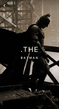 the batman movie poster is shown in black and white