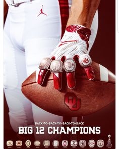 a man holding a football in his right hand with the number 10 on it's glove