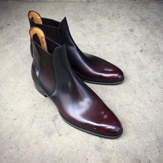 Handmade Men Burgundy Patina Leather Chelsea Boot on Storenvy The Madison, Savile Row, Men's Wear, Boots Outfit